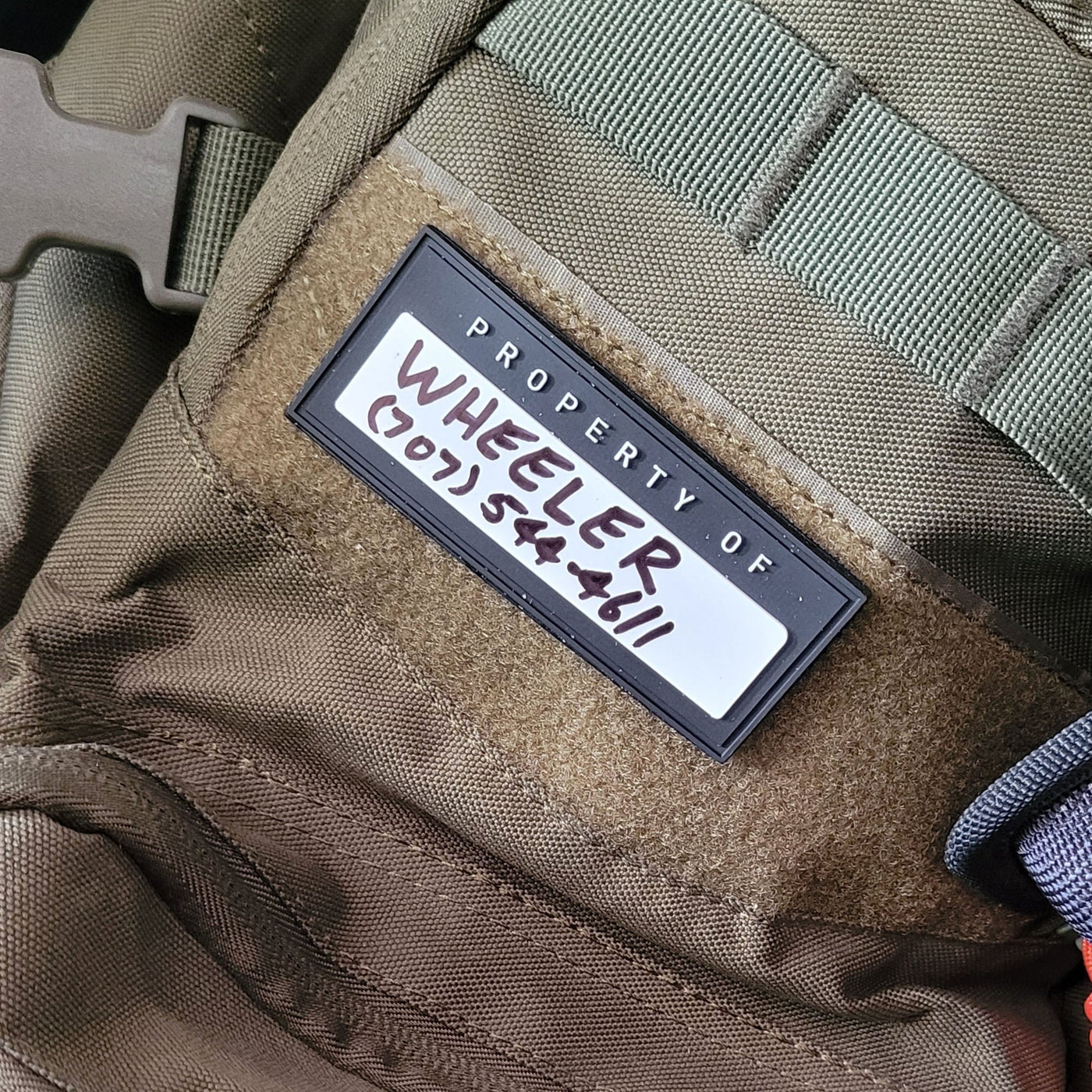 Tactical Gear Labeling Patch with Hook & Loop (Velcro) backing