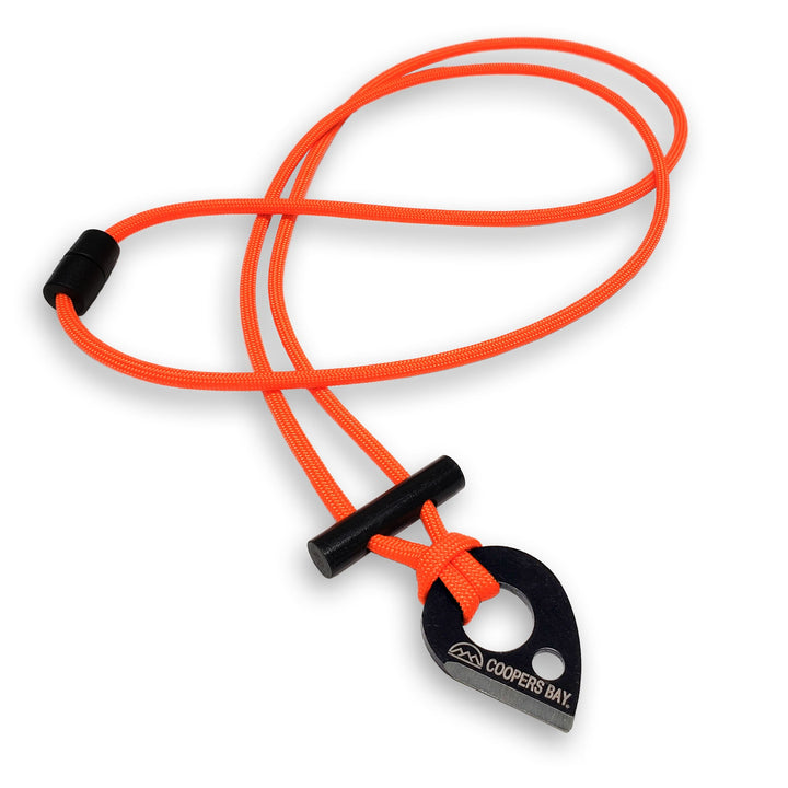 Emergency Fire Starter Necklace - Lightweight Mini Ferro Rod with Steel Claw Striker & Neck Lanyard