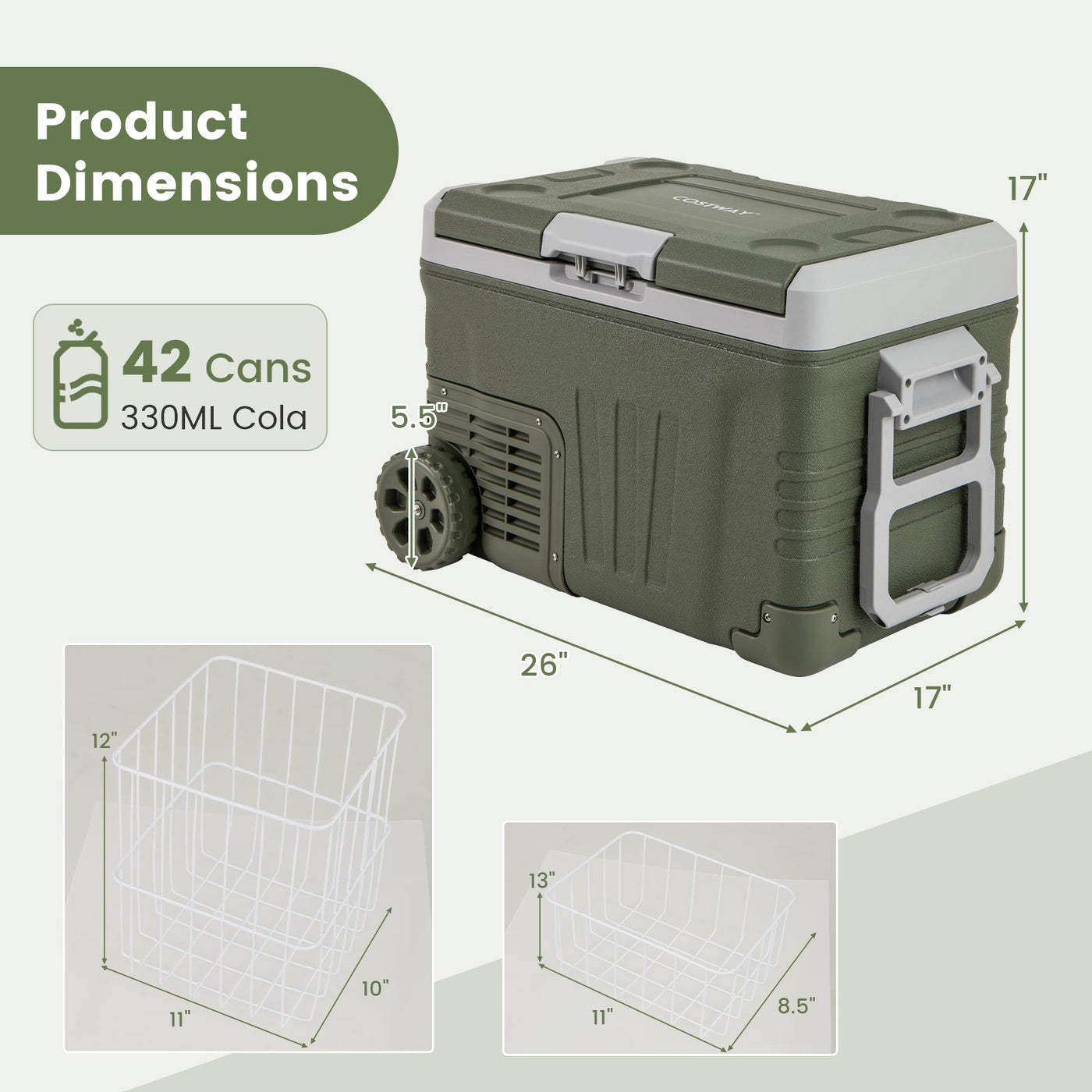12 Volt Car Refrigerator Portable Car Fridge with Adjustable Range