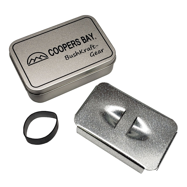 BushKraft­­™ Tinderbox Charring and Storage Tin w/Insert Tray - Large Size