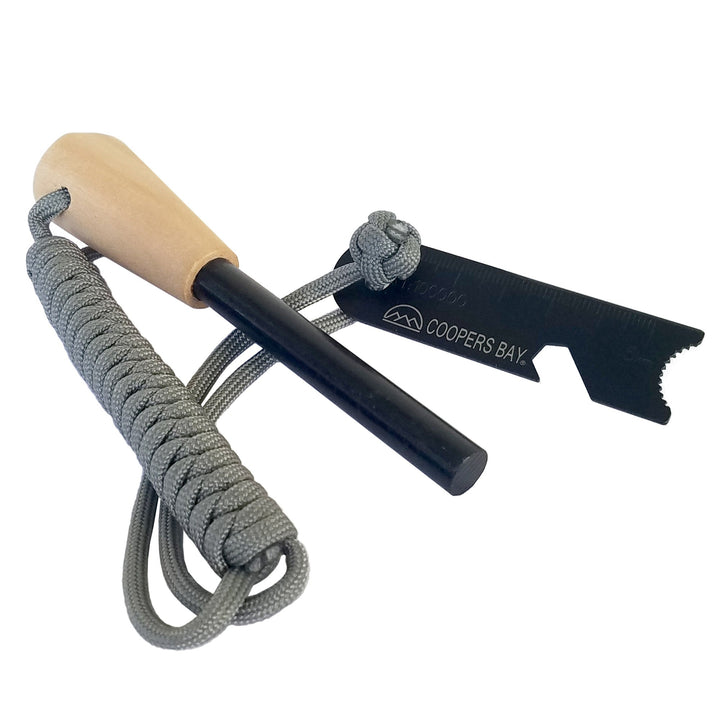FireStorm X-Large 1/2" Ferro Rod & Striker - Braided Paracord Lanyard