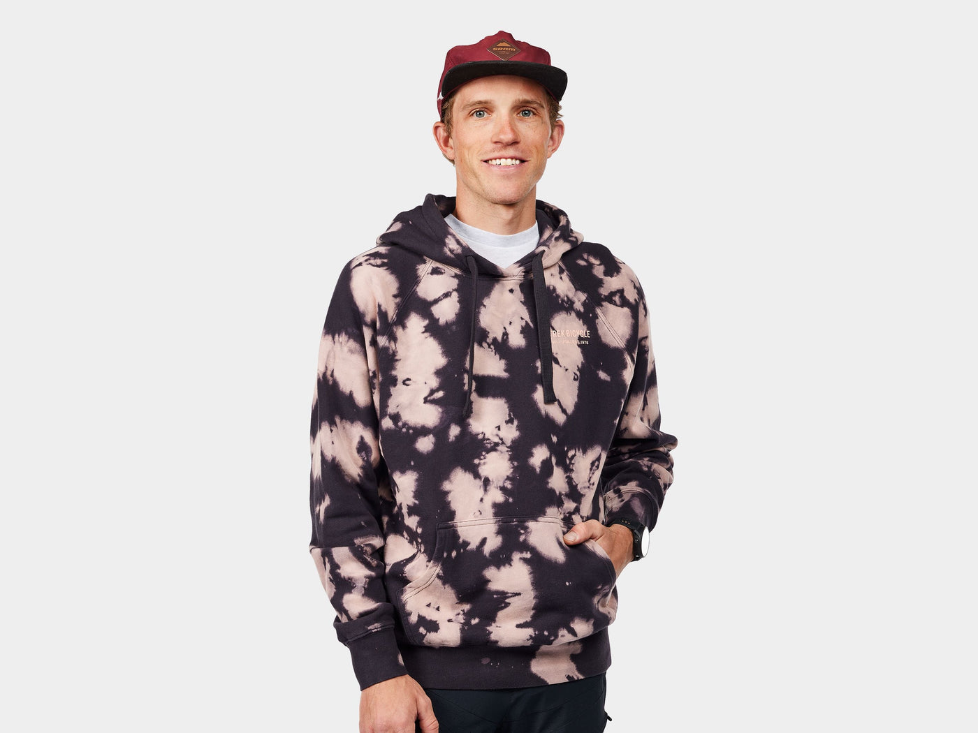 Trek Acidic Vibe Hoodie Medium Acid Washed Shirt
