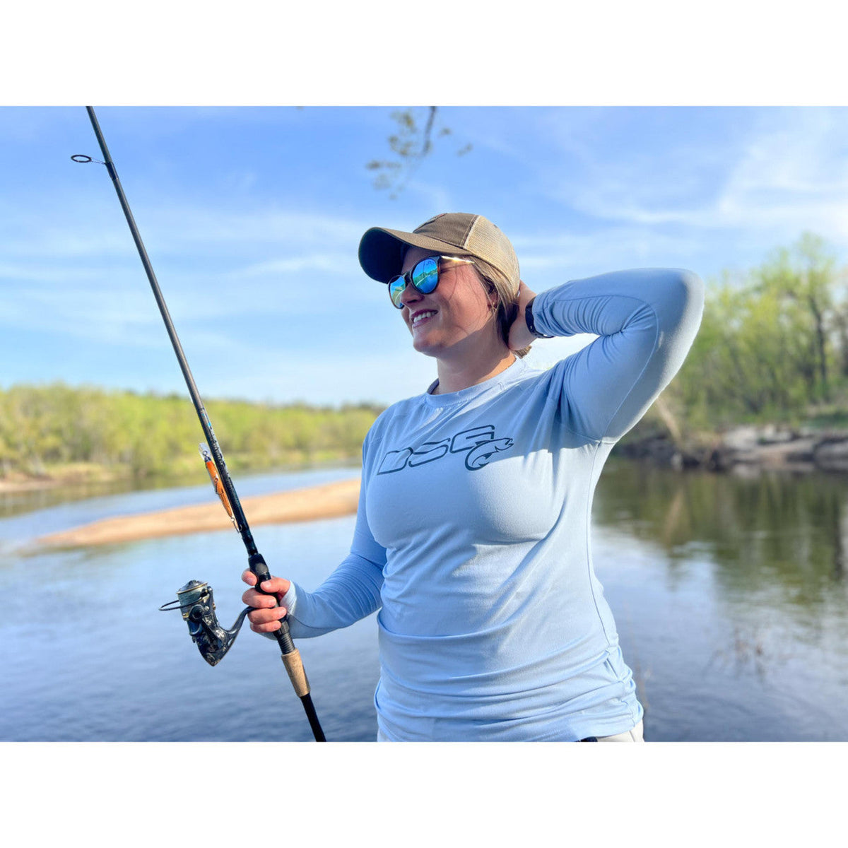 Solid Long Sleeve Performance Fishing Shirt - UPF 50+