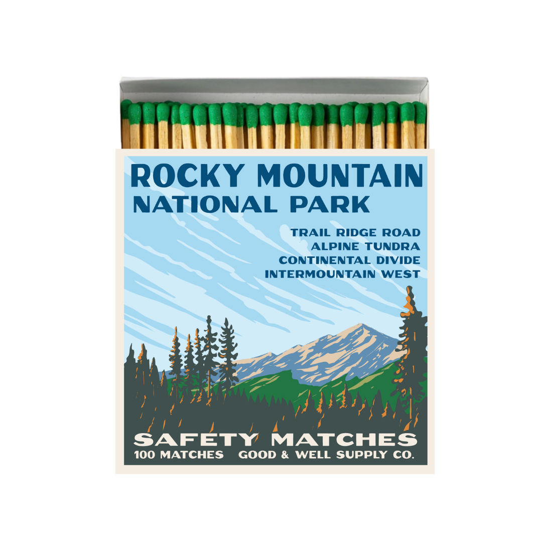 Rocky Mountains Vintage National Park Cabin Matches