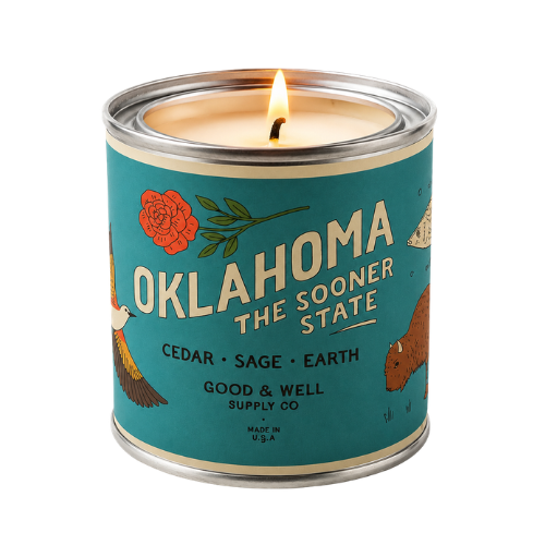 Oklahoma State Candle