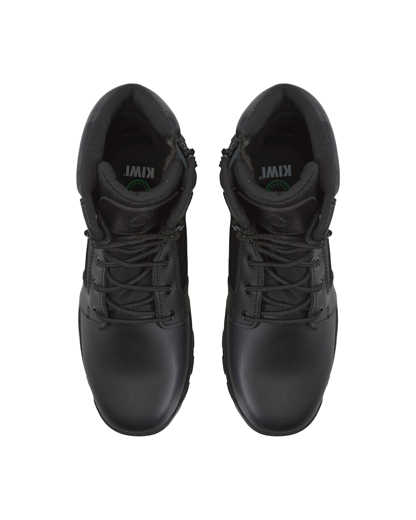 Kiwi Rugged Black Action Leather 7" Steel Toe Zipped Water Resistant Tactical Boots [60500]