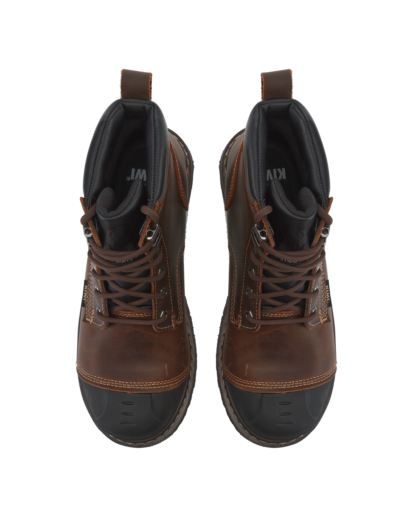 Kiwi Premium Brown Crazy Horse 6" Composite Toe Waterproof Cap-Toe Work Boots [69100]