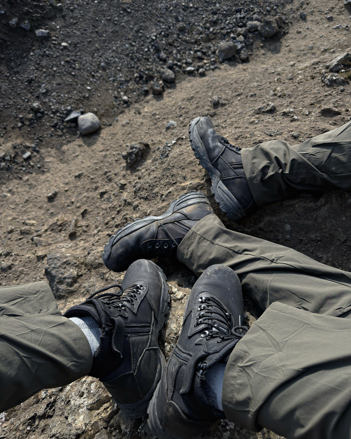 Kiwi Rugged Black Full Grain Leather Mid-Cut 6" Steel Toe Zipped Waterproof Tactical Boots [60300]
