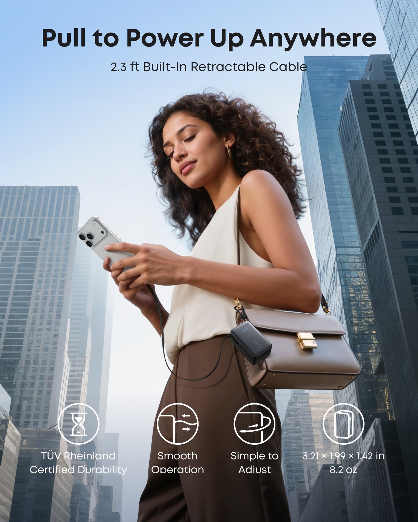 Anker Nano Power Bank (10K, 45W, Built-In Retractable USB-C Cable)