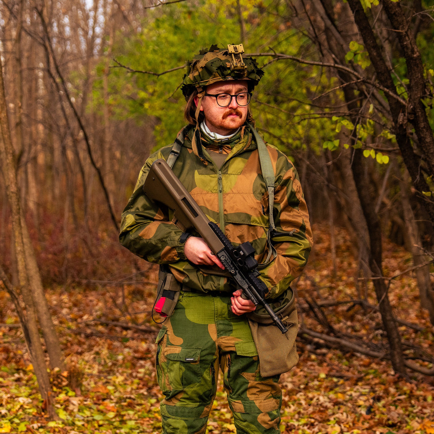 QILO x AP Retro Windbreaker in Norwegian Woodland