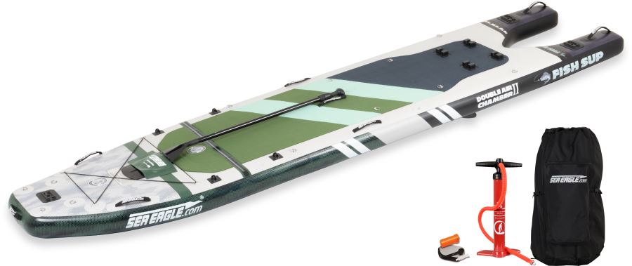 FS1210 FishSUP™ Inflatable Fishing Stand-Up Paddleboard - Watersnake Motor Package