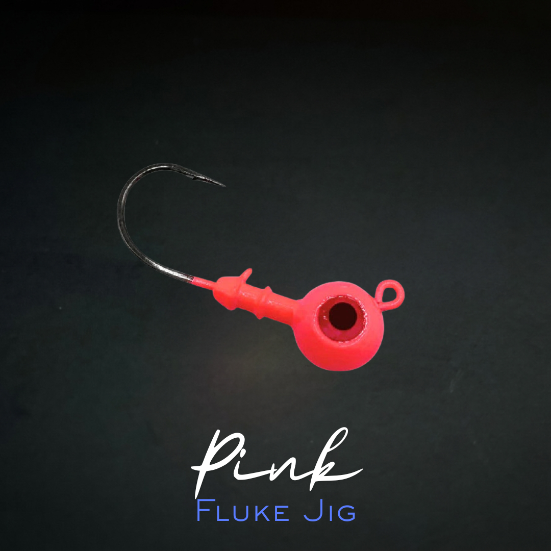 Fluke Jigs: Round Head Big Eye Jig Heads, 3-Pack