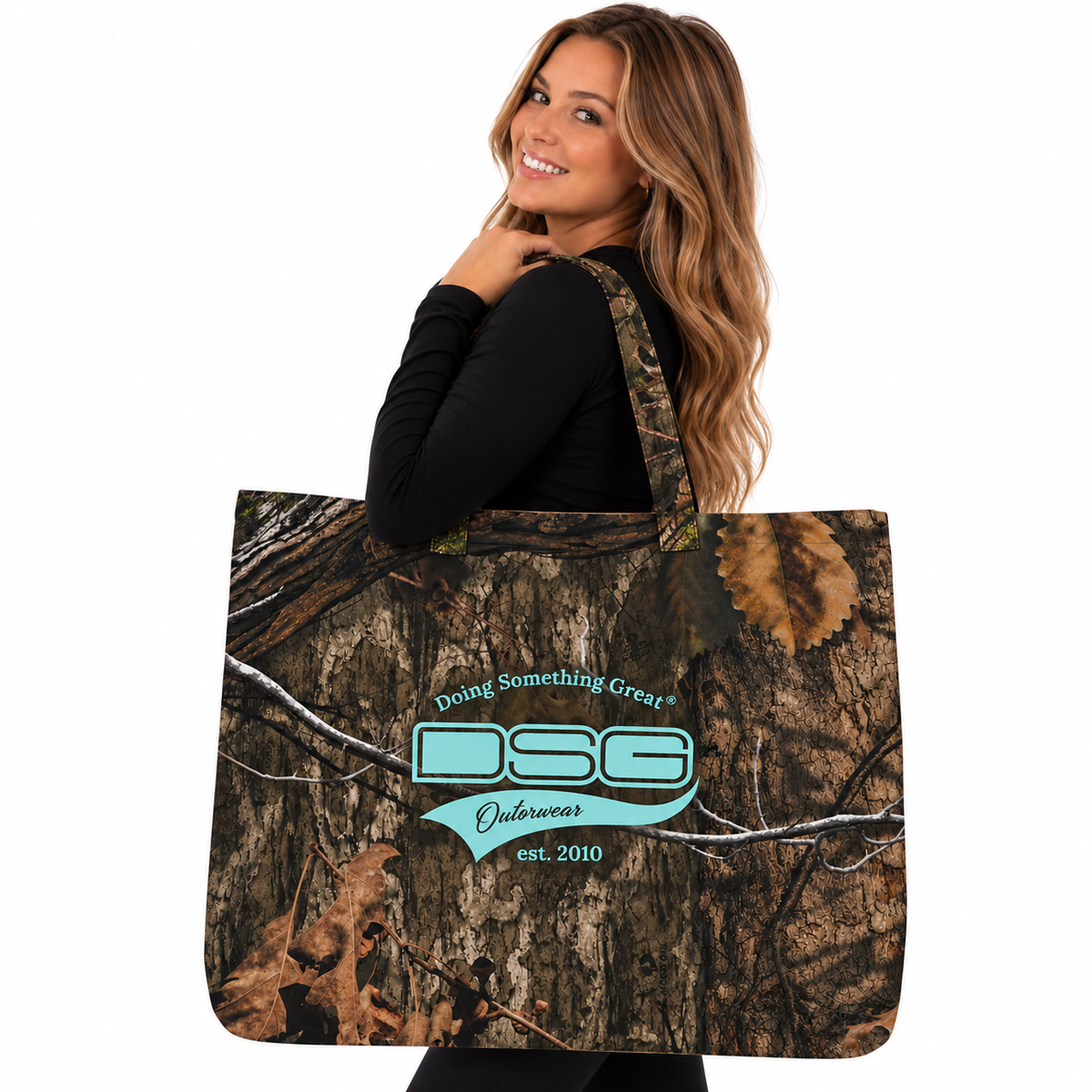 Logo Camo Tote Bag - Realtree Edge & Mossy Oak Country DNA