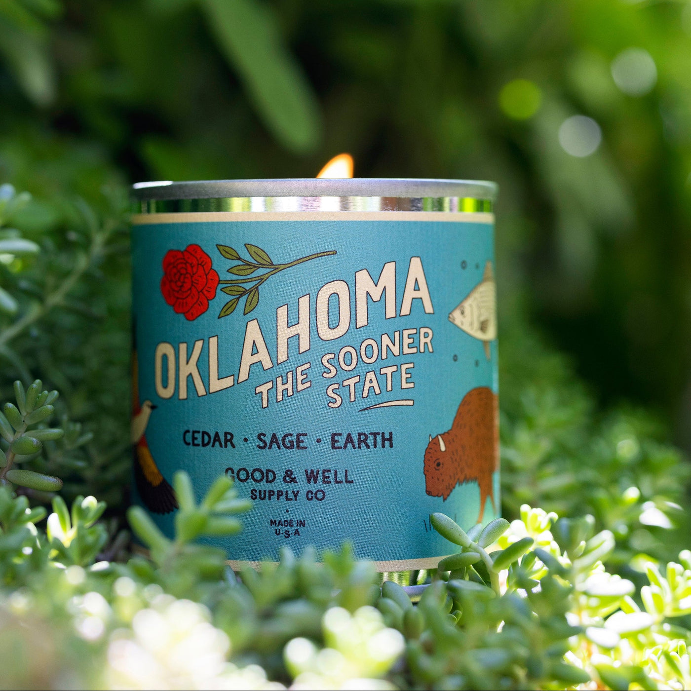 Oklahoma State Candle