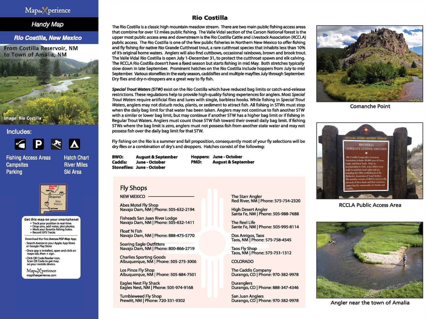 Rio Costilla River New Mexico Fly Fishing Map | Public Access Guide