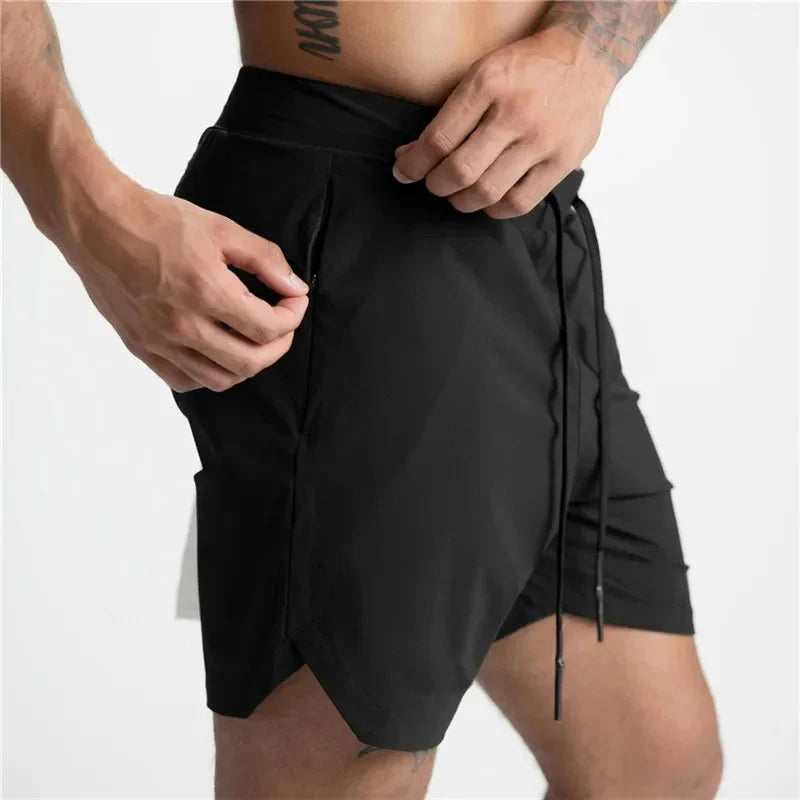 Men's Performance Shorts Quick Dry  Zipper Pocket