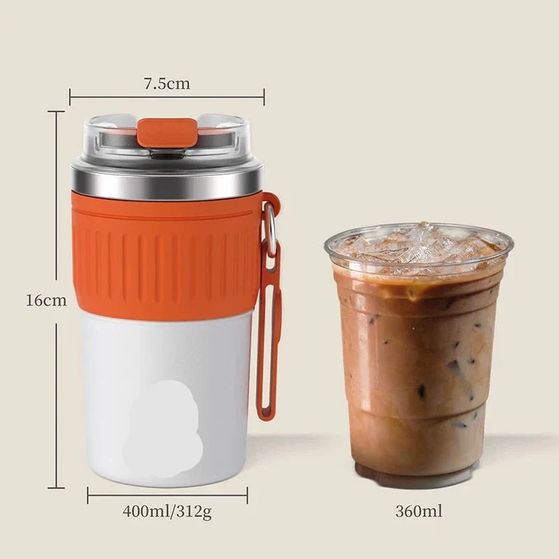 Portable Coffee Mug with Lifting Rope