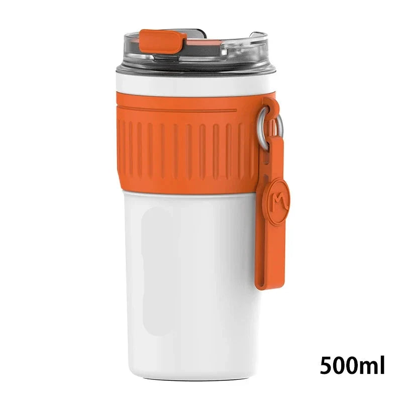 Portable Coffee Mug with Lifting Rope