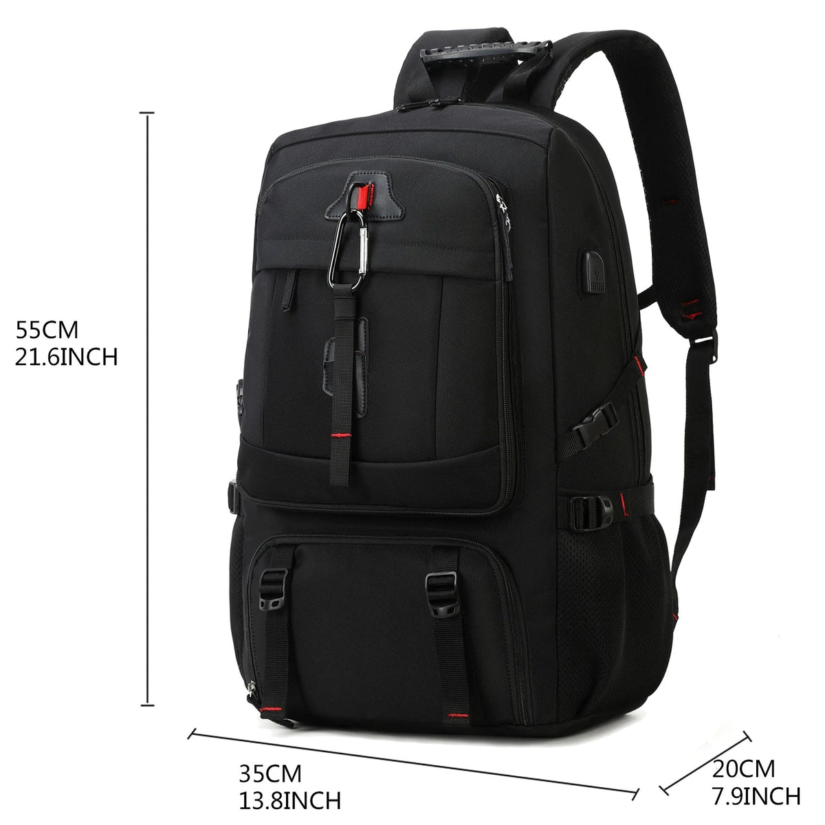 50L Waterproof Backpack with Shoe Compartment