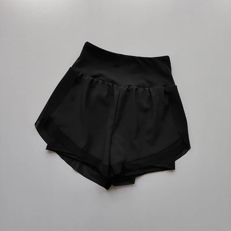 Women's 2 in 1 Yoga Shorts Quick Dry High Waist