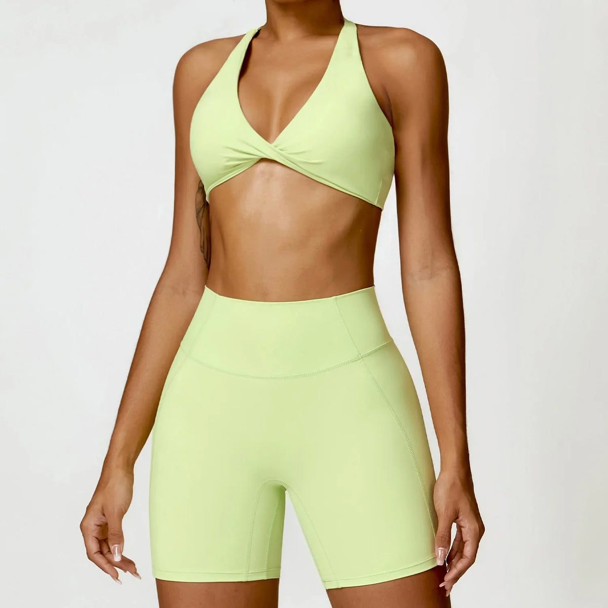 2-Piece Yoga Set Push Up Bra High Waisted Leggings