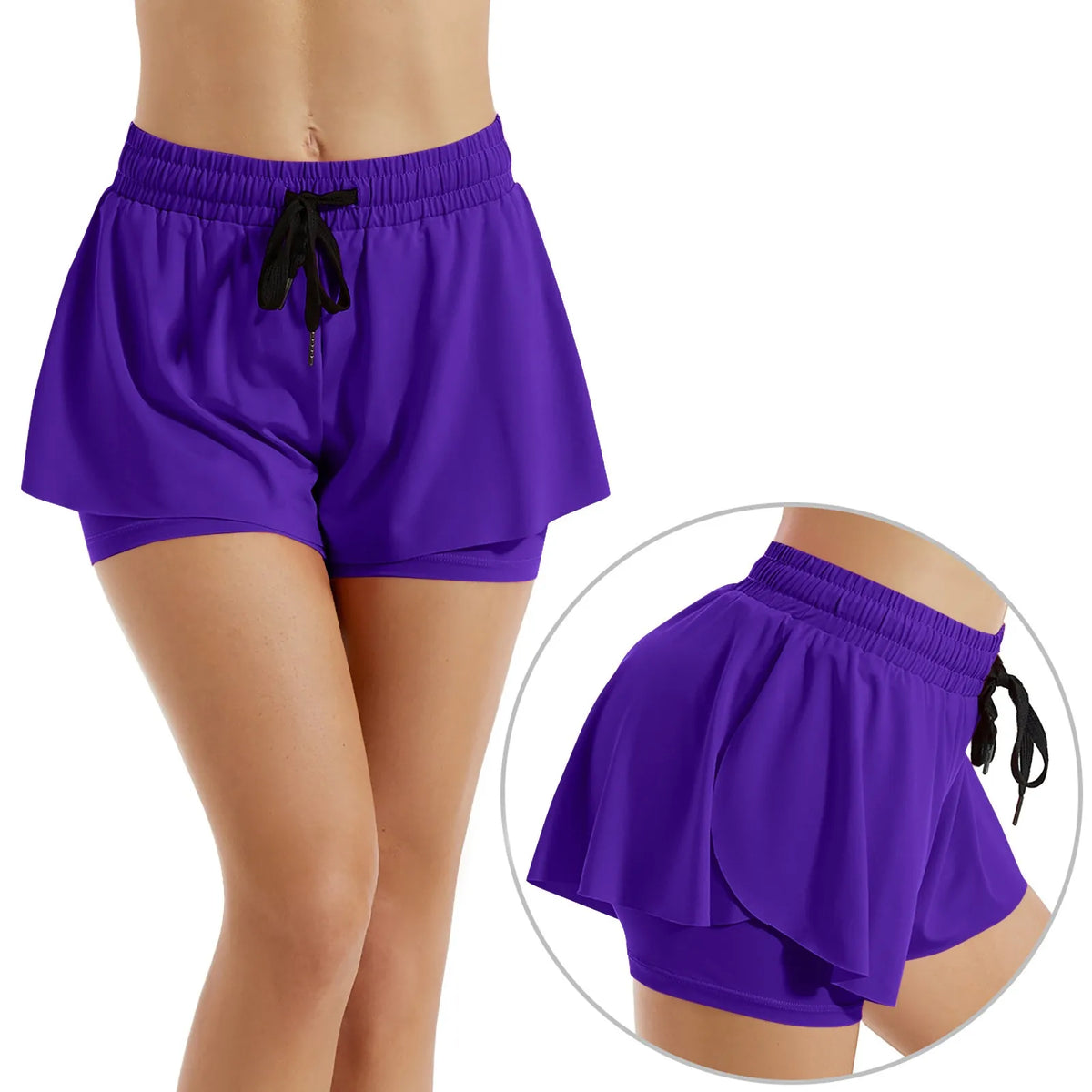 2 in 1 Women's Sports short and Skirt