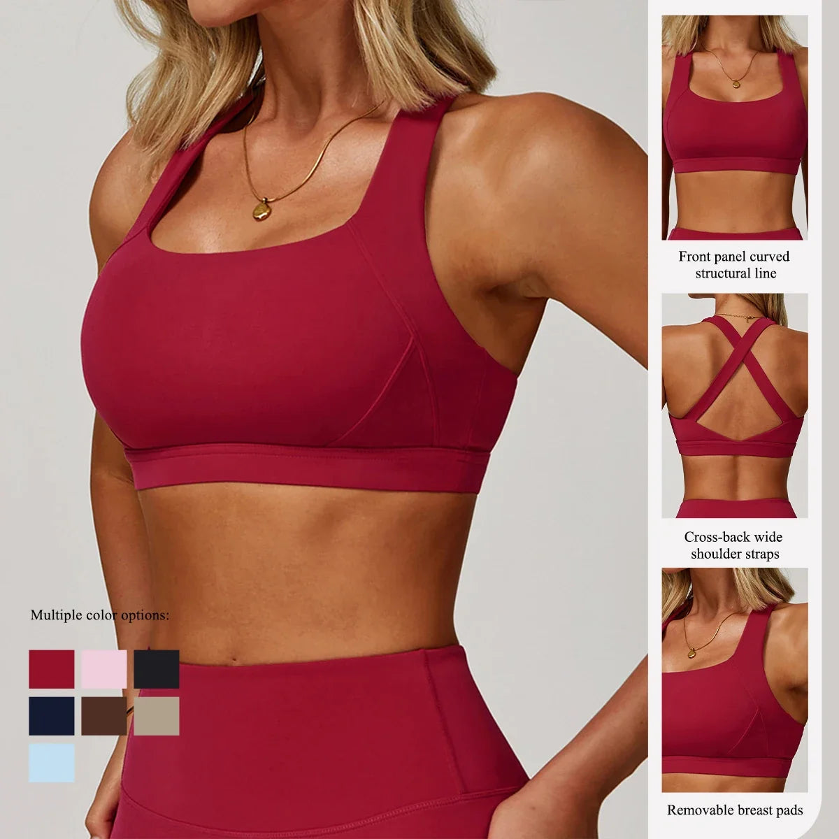 Women's Backless Sports Bra: Quick-Dry Push-Up Yoga Tank Top