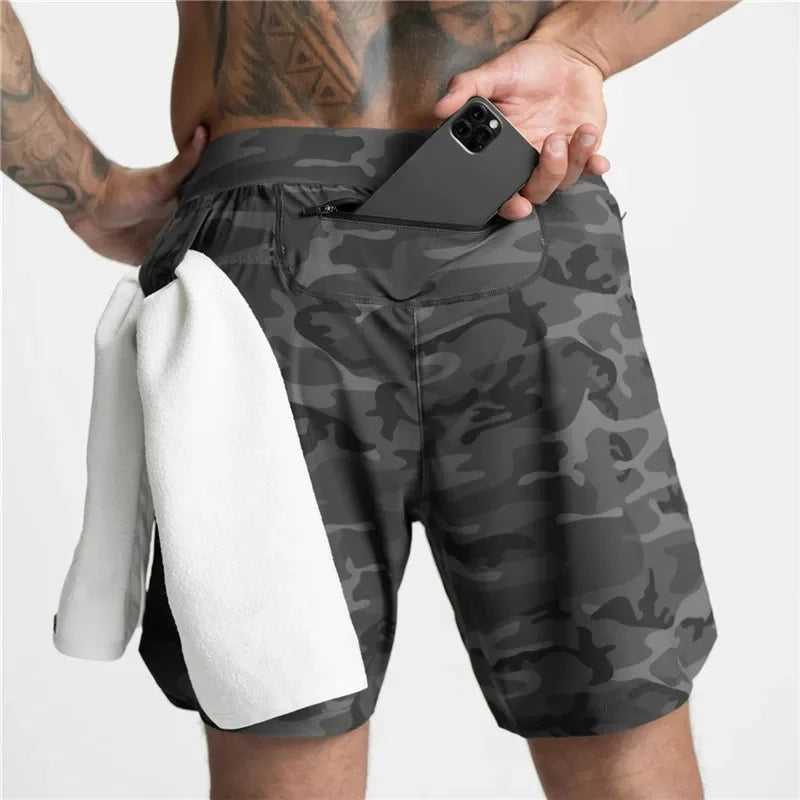 Men's Performance Shorts Quick Dry  Zipper Pocket