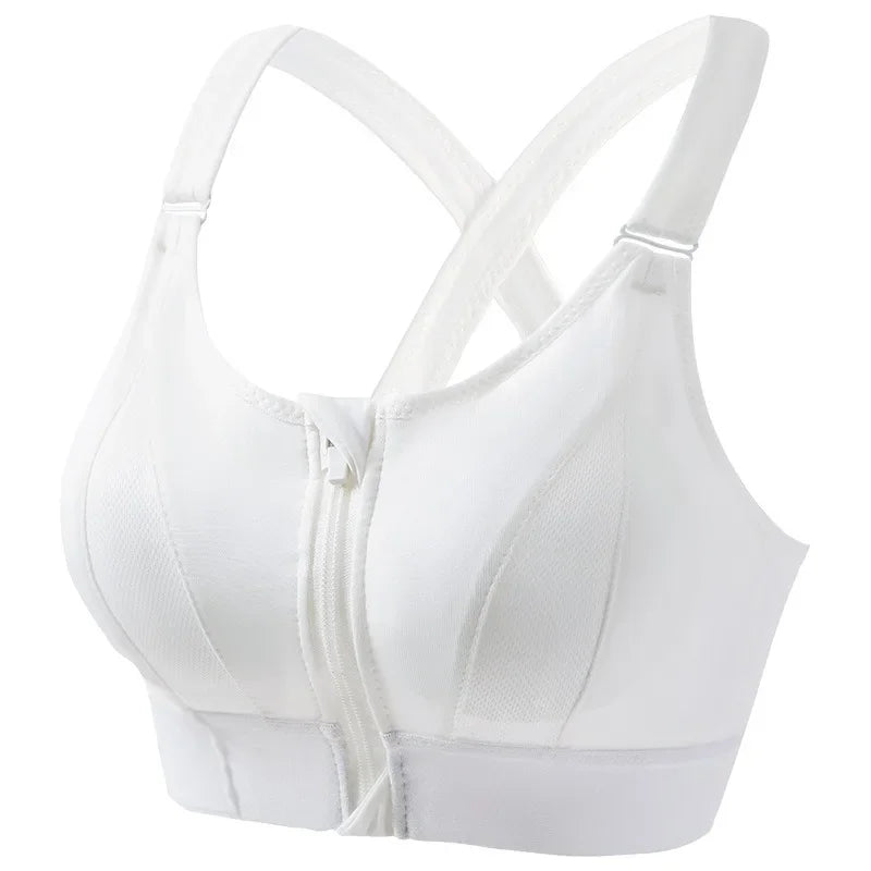 Padded, Shockproof Sports Bra with Criss-Cross Straps