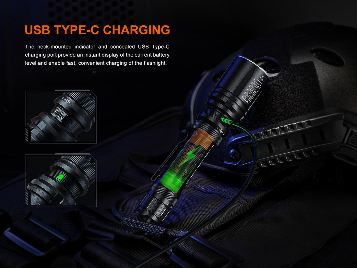 Fenix TK30R Tactical White Laser Rechargeable Flashlight