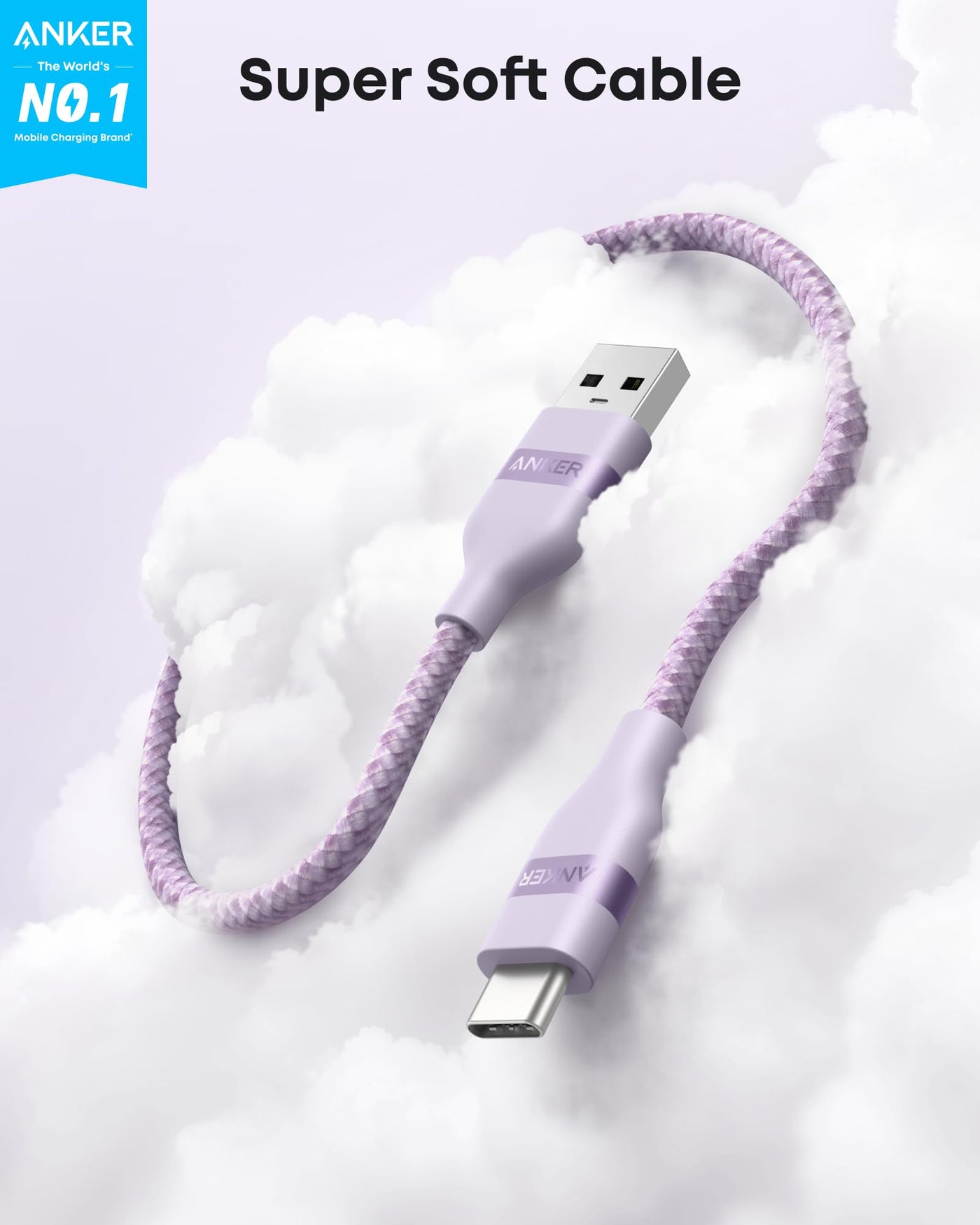 Anker USB-A to USB-C Cable (3 ft / 6 ft, Upcycled-Braided)