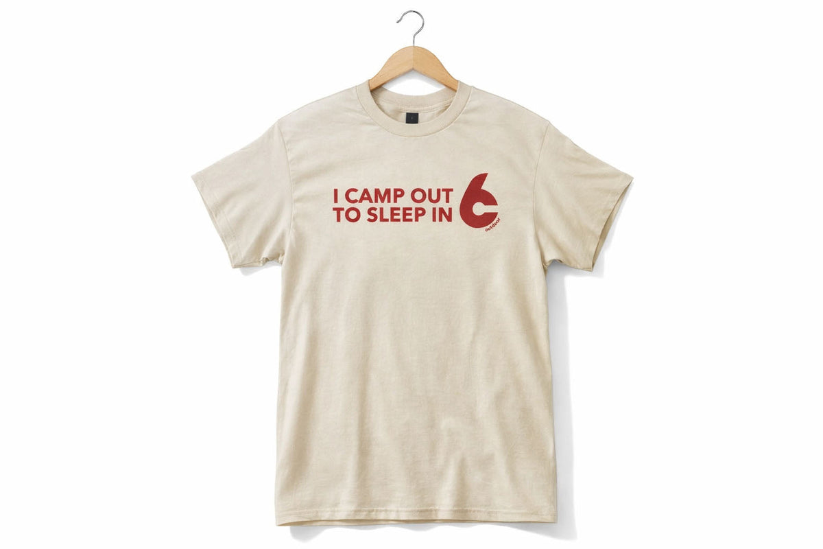 CAMP OUT SLEEP IN T-SHIRT - SHIPS FREE!
