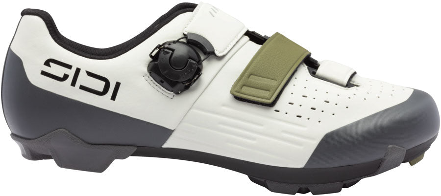 SIDI Silvis XC Clipless Shoes - Mens Ice White/Olive Green 40.5