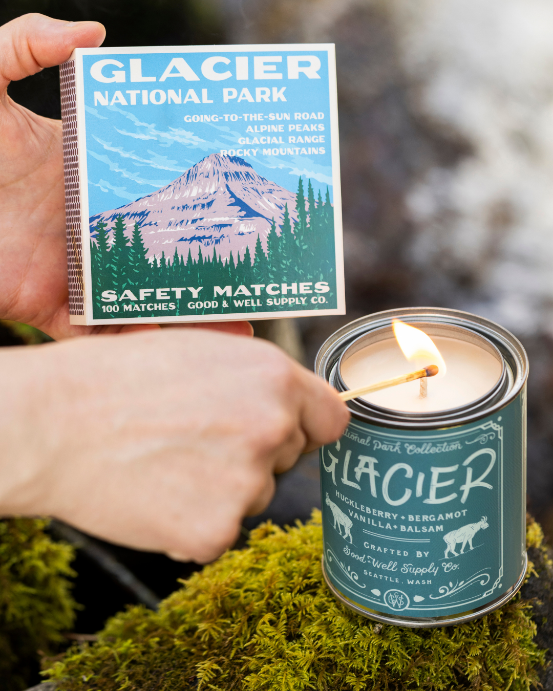 Glacier Vintage National Park Cabin Matches