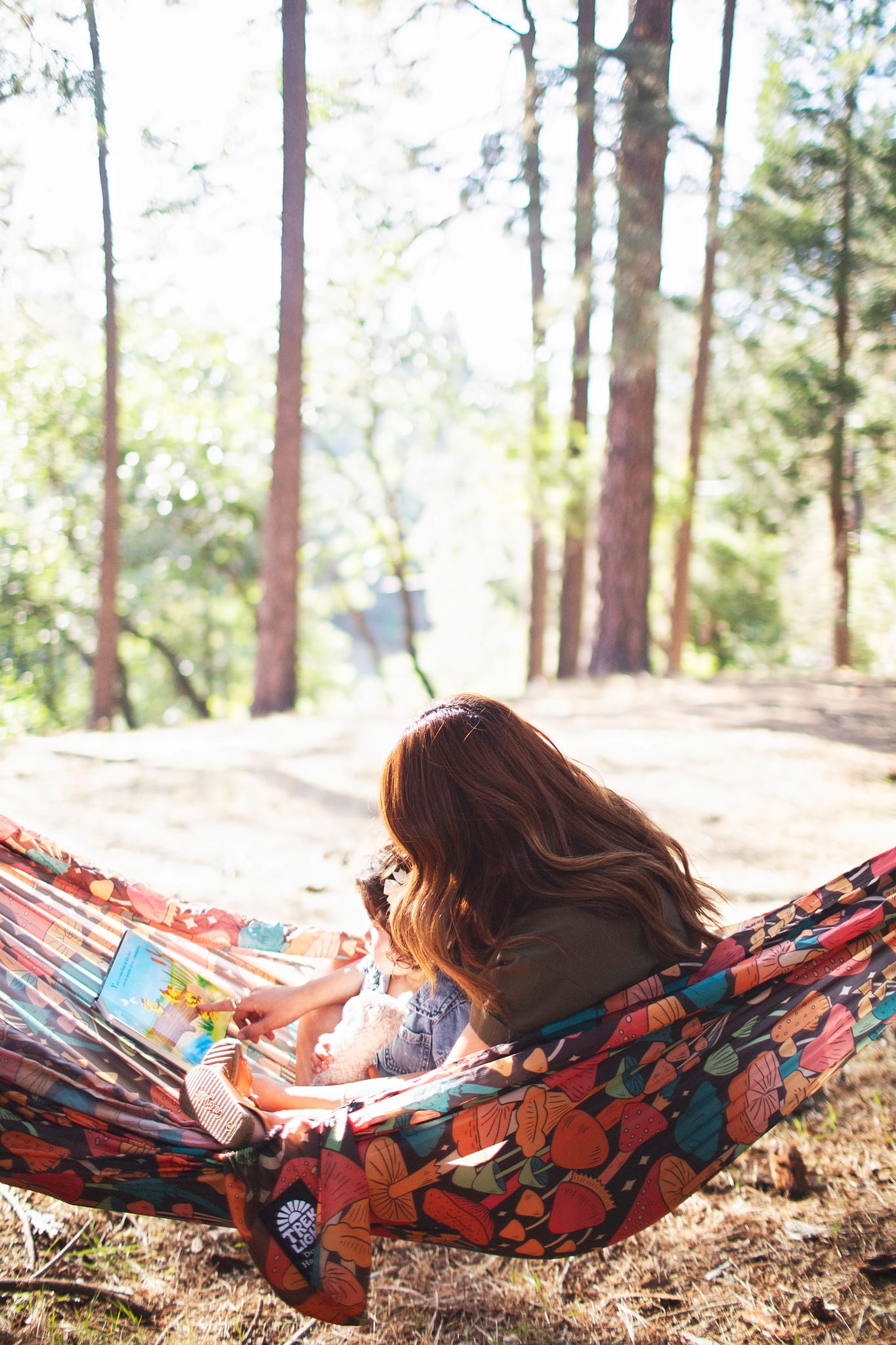 Double Hammock & Pro Hanging Straps (Midnight Mushroom Print)