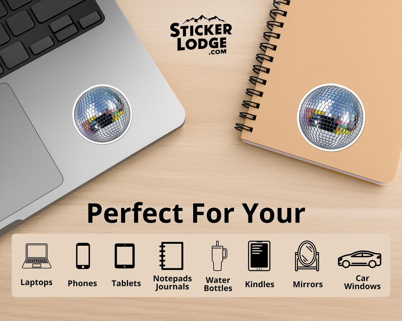 Disco Ball Vinyl Sticker