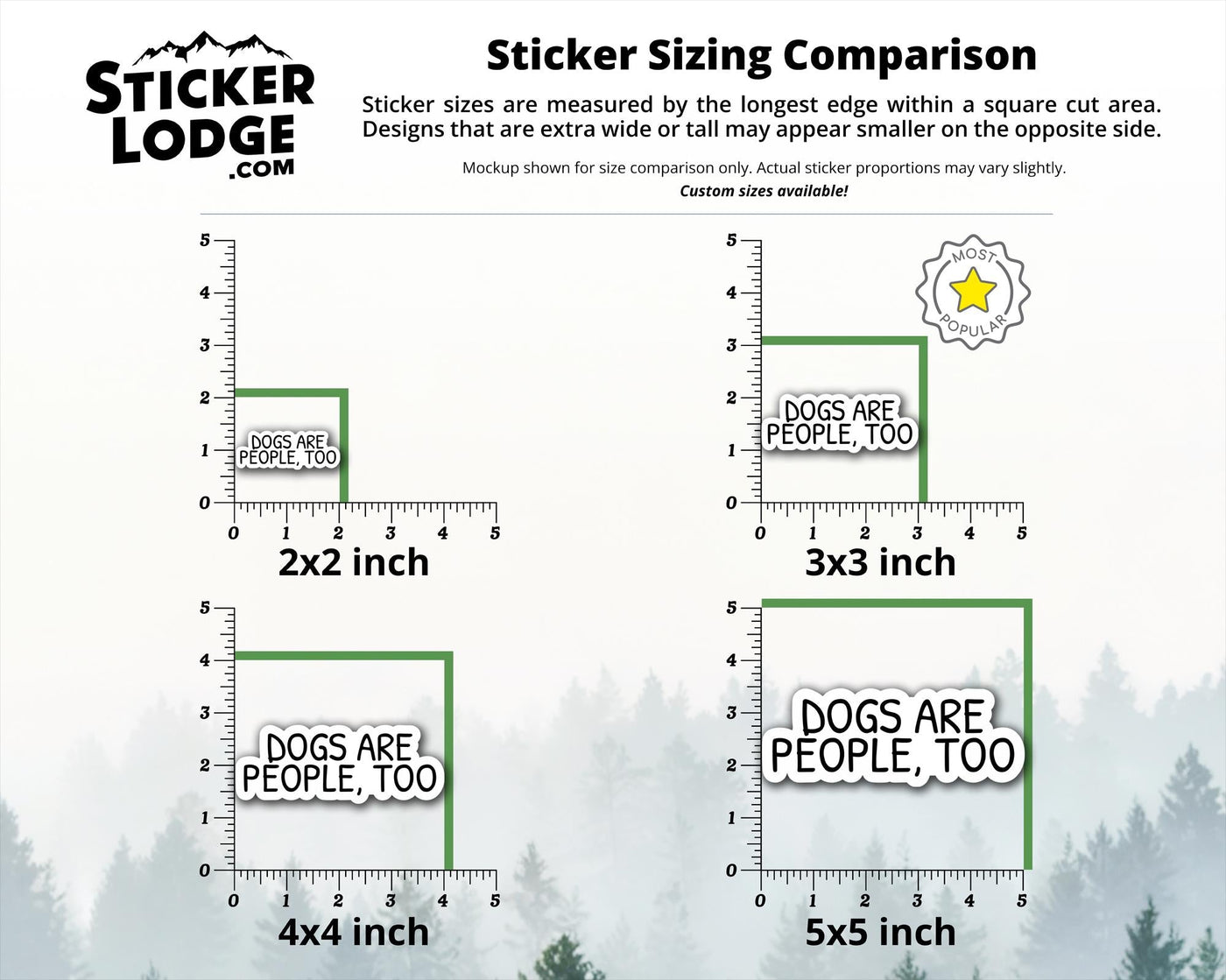 Dogs Are People Too Vinyl Sticker