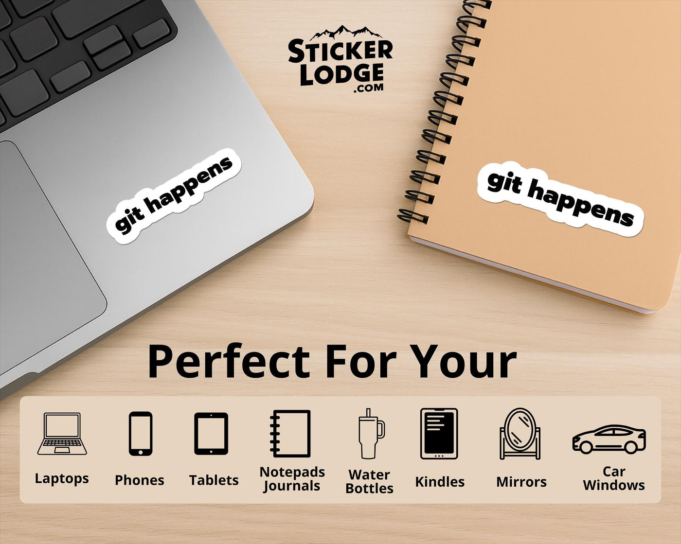 Git Happens Vinyl Sticker