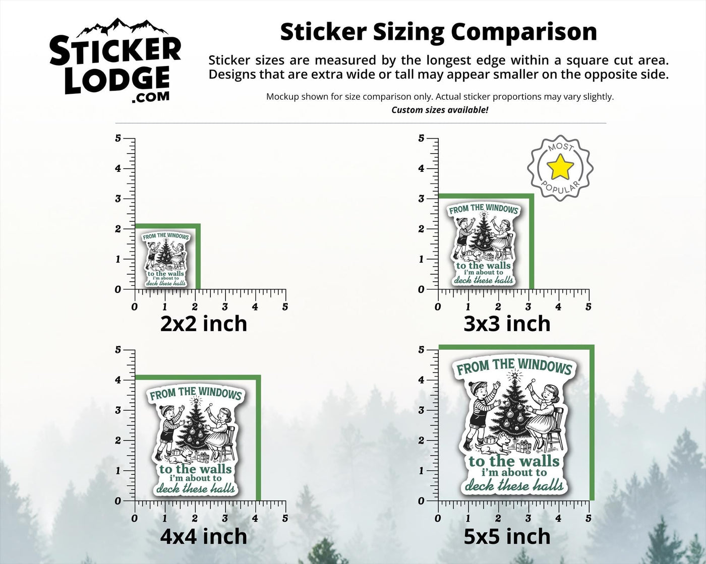 Deck The Halls Vinyl Sticker
