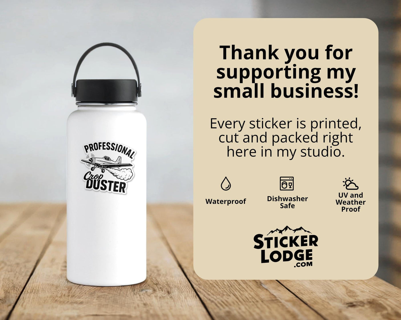 Professional Crop Duster Vinyl Sticker