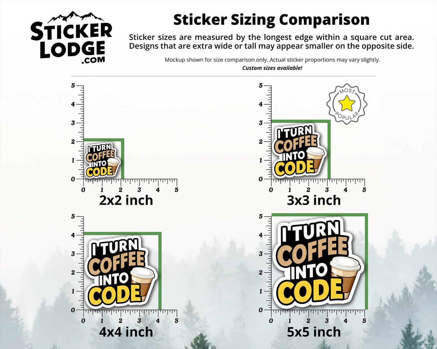 I Turn Coffee Into Code Vinyl Sticker