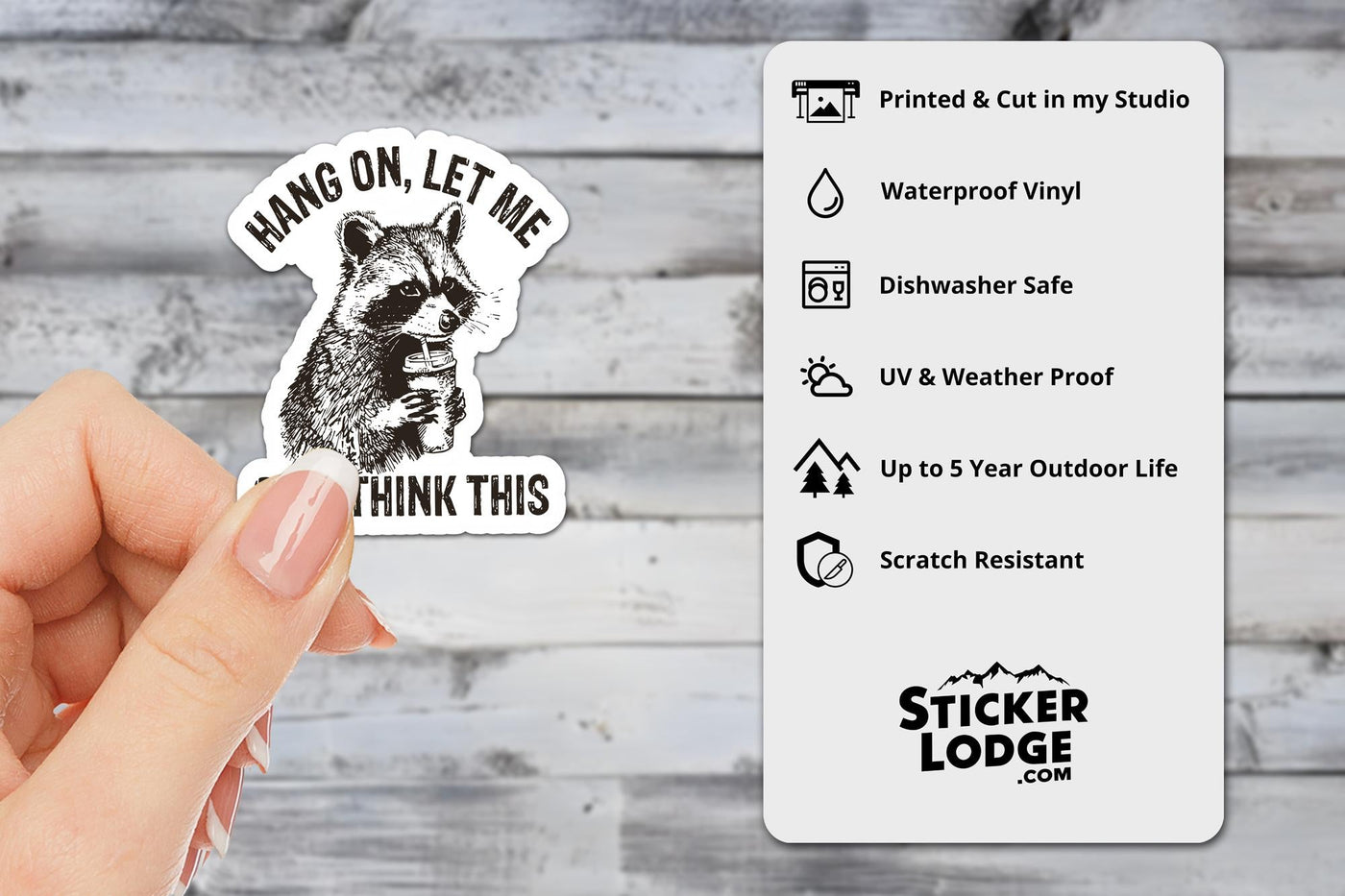 Hang On, Let Me Overthink This Vinyl Sticker