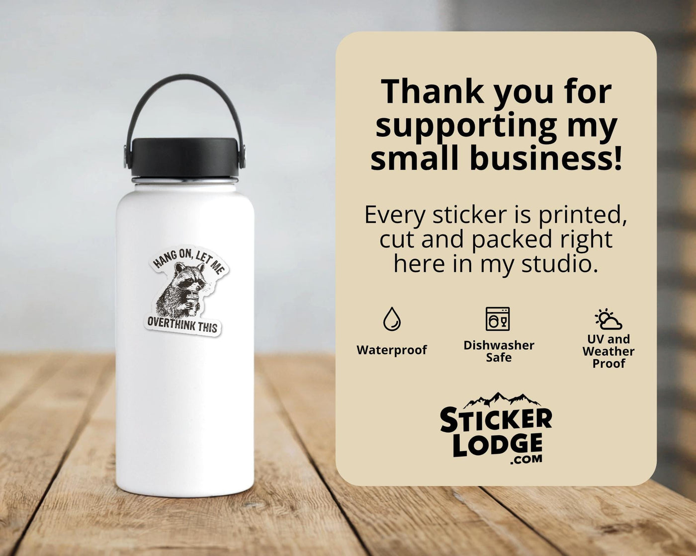 Hang On, Let Me Overthink This Vinyl Sticker