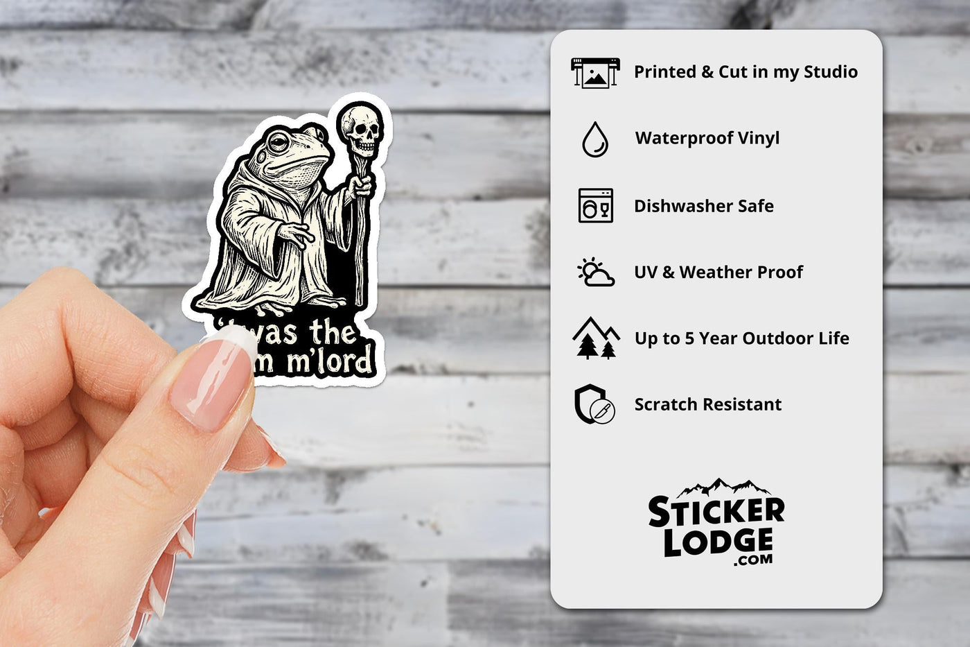 Twas The Tism M'lord Vinyl Sticker