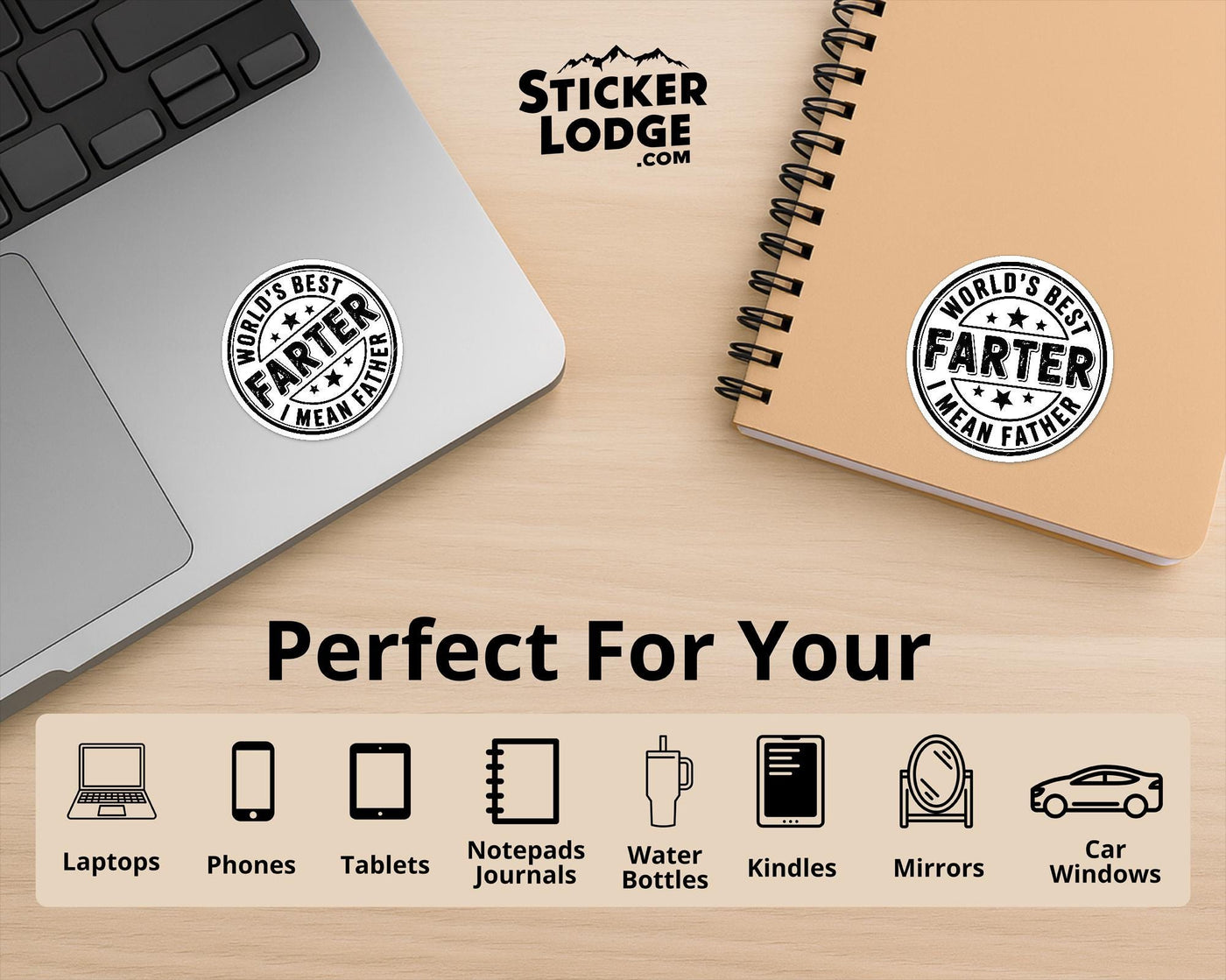 Worlds Best Farter I Mean Father Vinyl Sticker