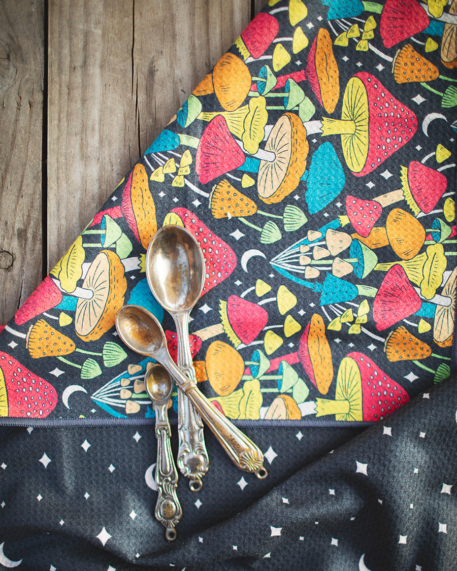 Midnight Mushroom Kitchen & Tea Towel