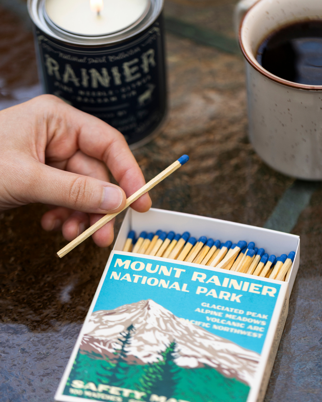 Mount Rainier Vintage National Park Cabin Matches