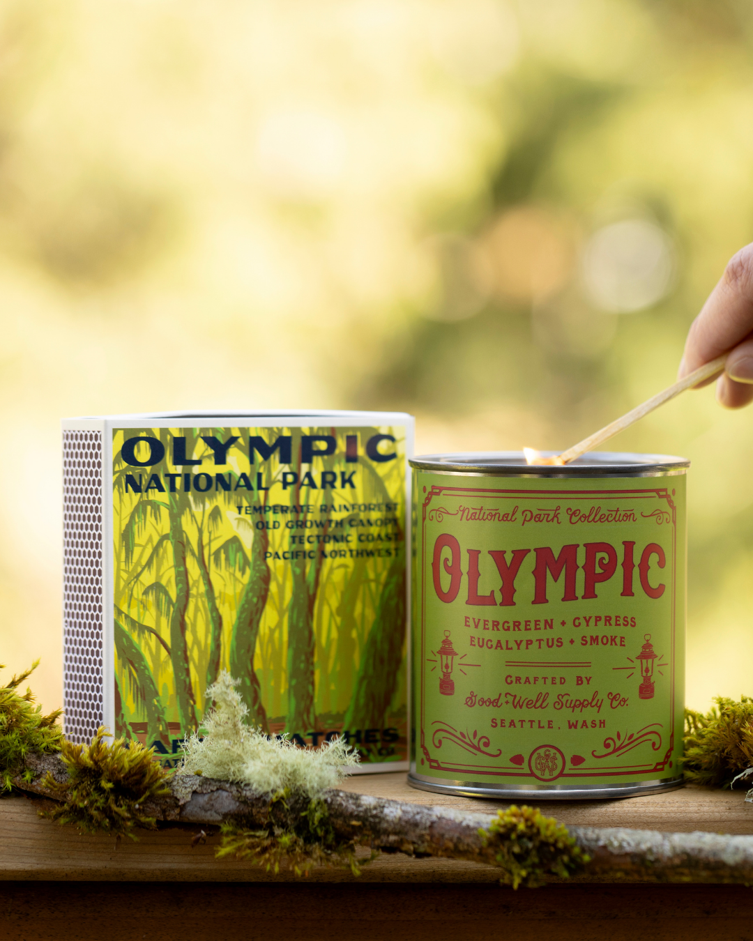 Olympic Hoh Rainforest Vintage National Park Cabin Matches