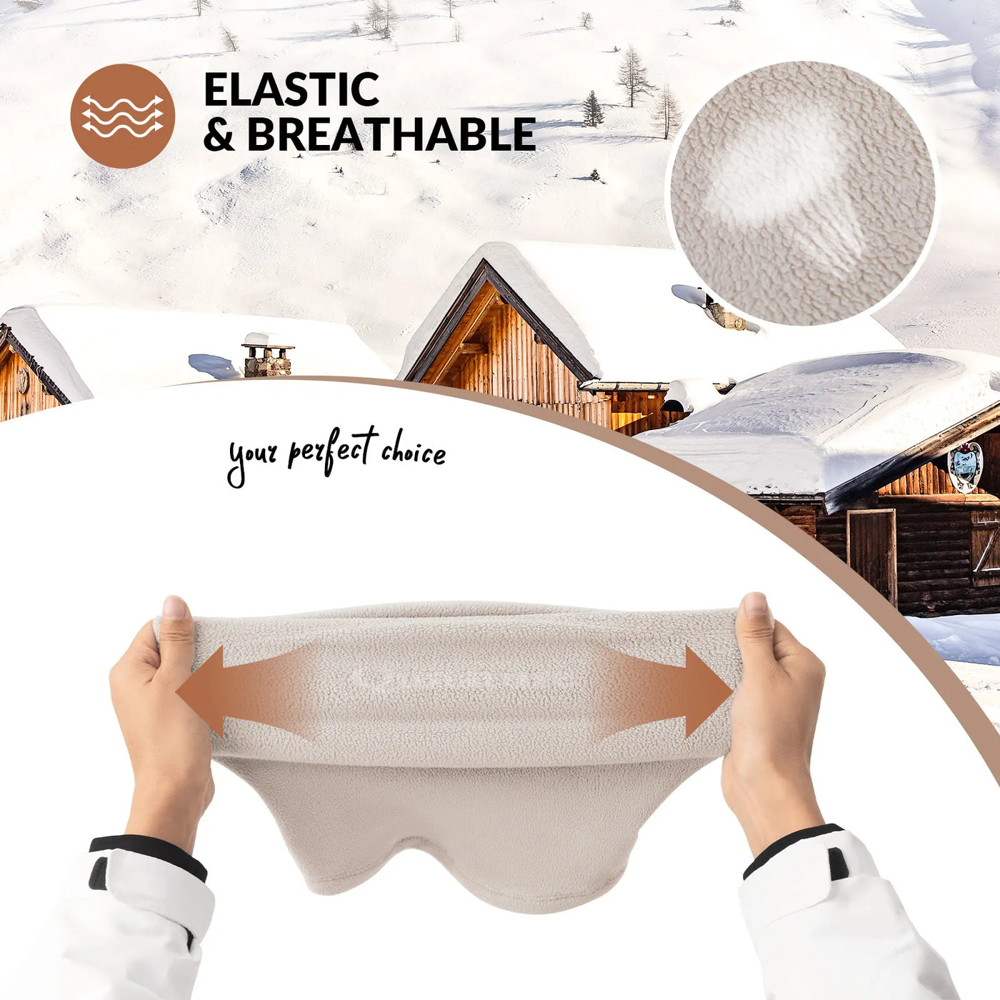 Double-Sided Fleece Integrated Face and Neck Warmer for Ultra Comfort