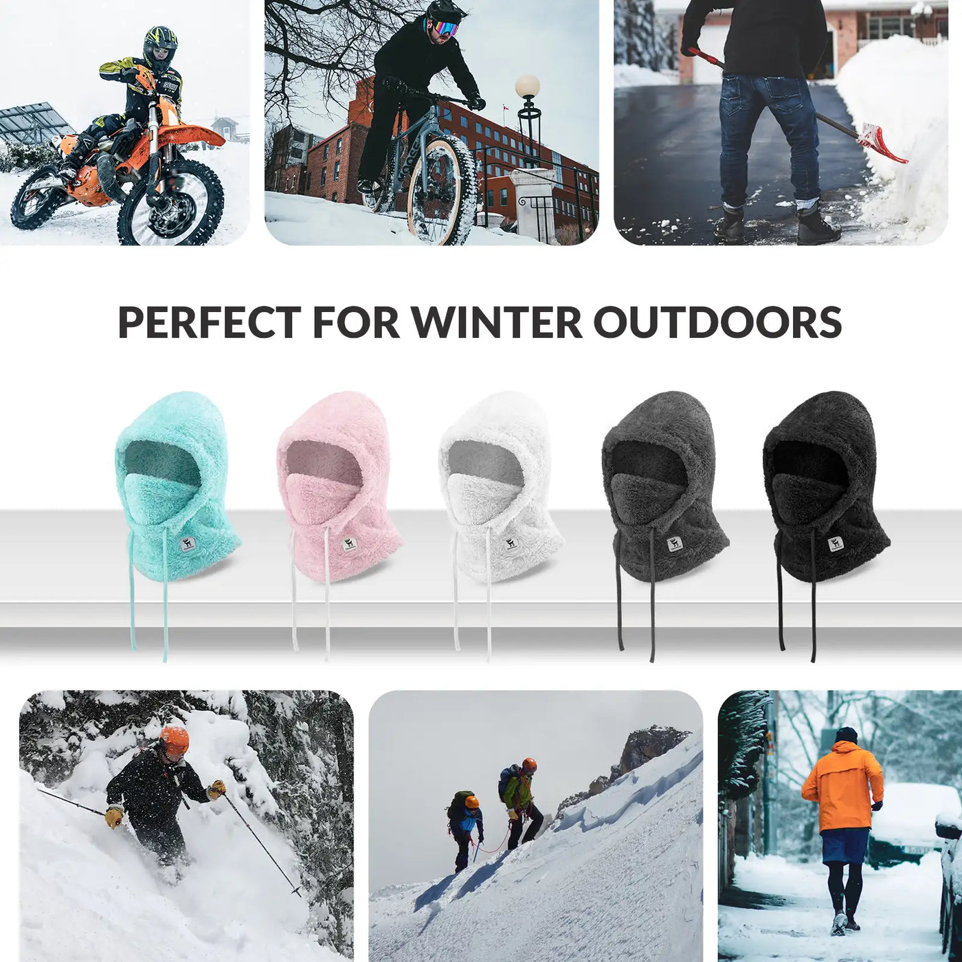 Ski Head Cover with Adjustable Ventilation and Detachable Liner for Winter Sports